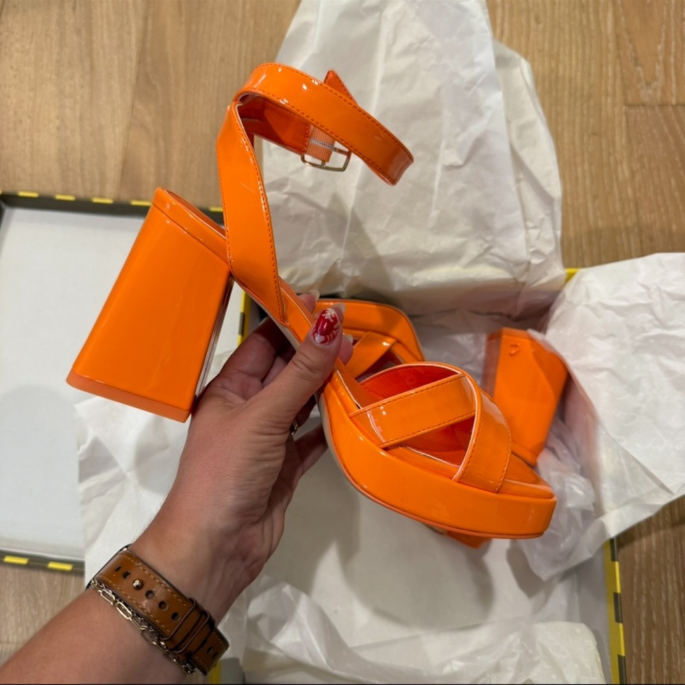 Circus by Sam Edelman Bright Orange Platform Sandals
